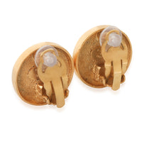Gold-Plated  Vintage 1994 CC Button Earrings