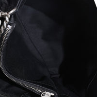 Black Calfskin Y Quilted Medium Loulou Chain Satchel