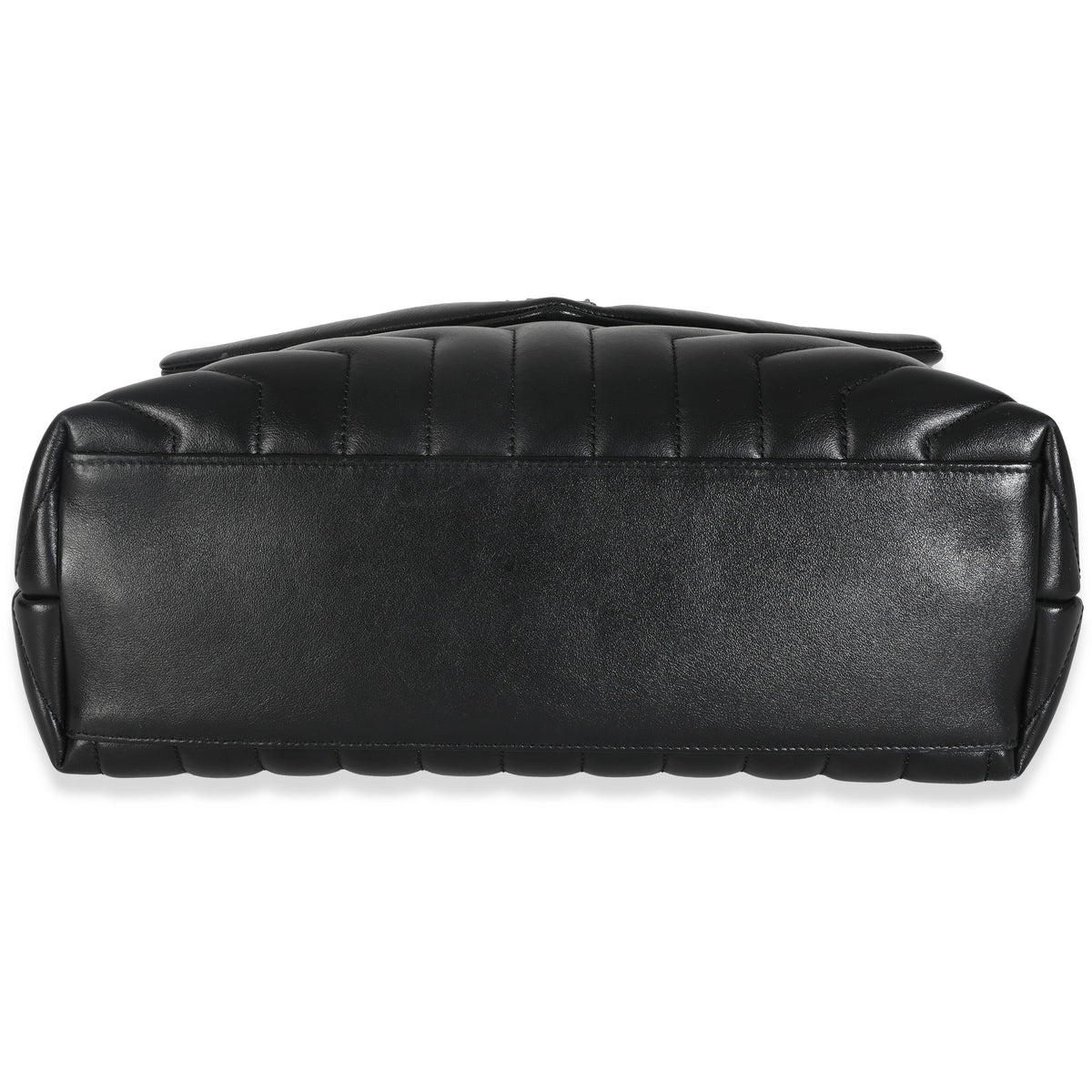 Black Calfskin Y Quilted Medium Loulou Chain Satchel