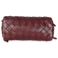 Wine Intrecciato Nappa Leather Pouch