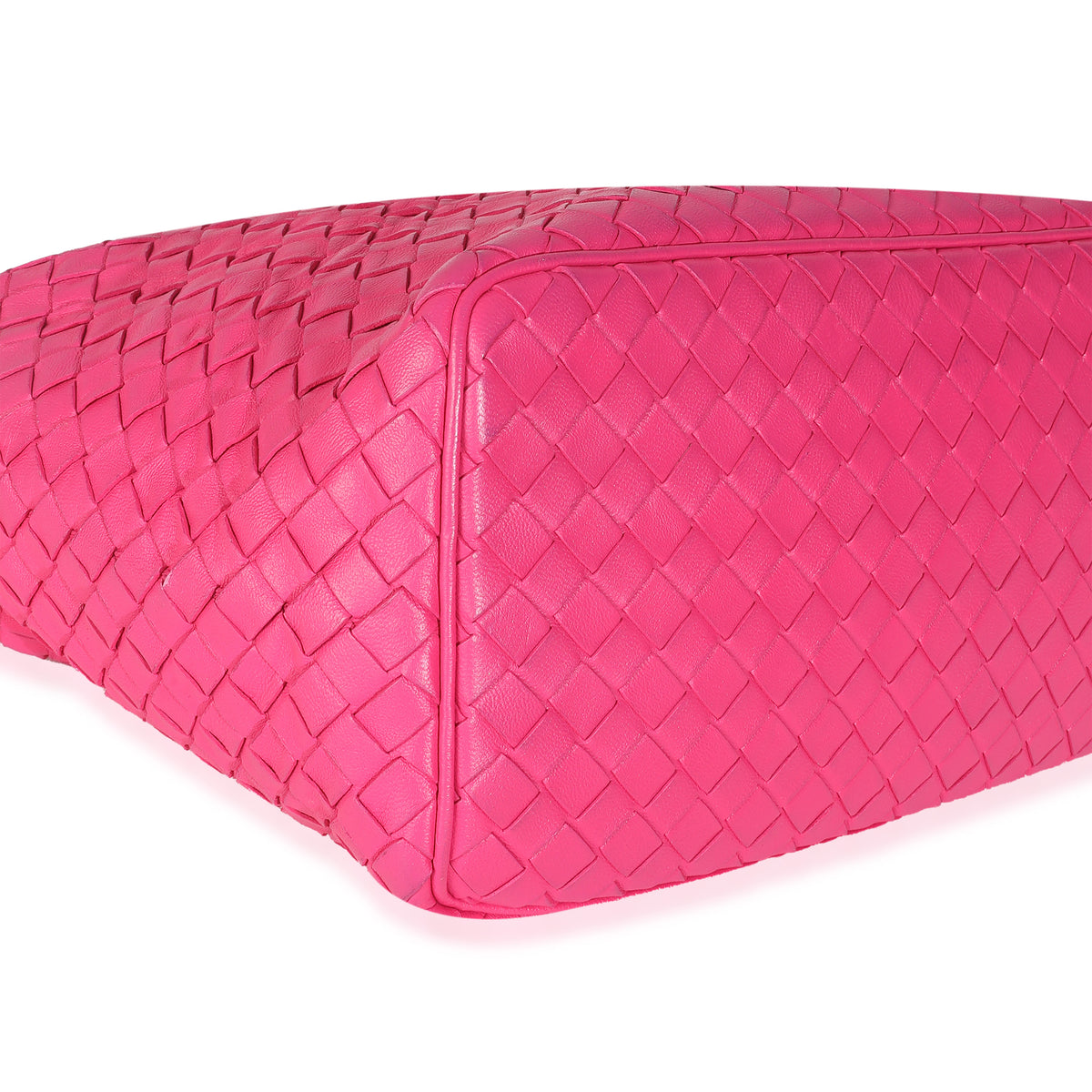 Hot Pink Nappa Intrecciato Small Shoulder Bag