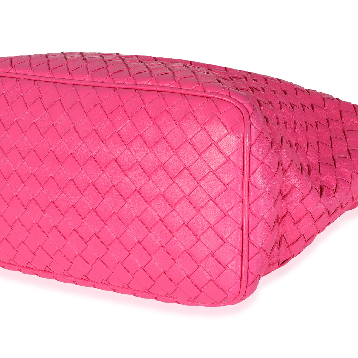 Hot Pink Nappa Intrecciato Small Shoulder Bag