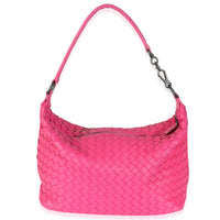Hot Pink Nappa Intrecciato Small Shoulder Bag