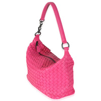 Hot Pink Nappa Intrecciato Small Shoulder Bag