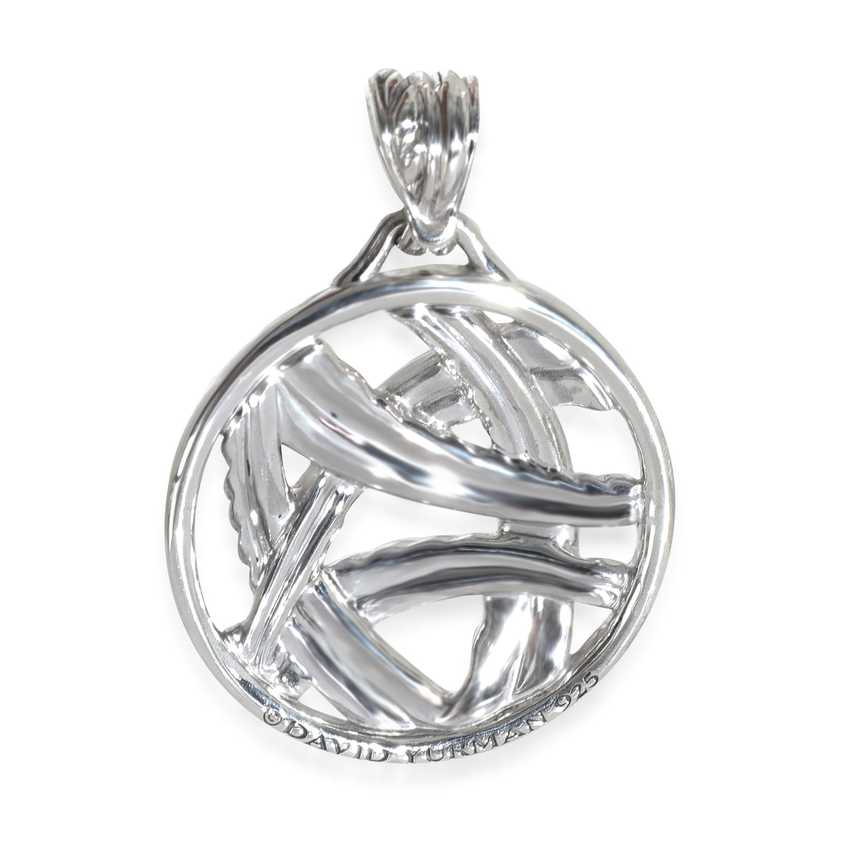 Sterling Silver Diamond Papyrus Pendant
