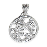 Sterling Silver Diamond Papyrus Pendant