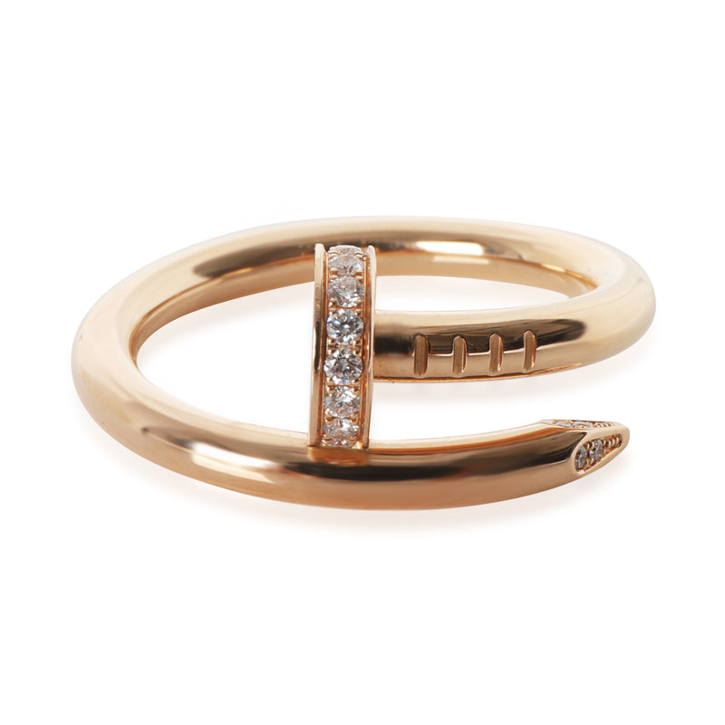Cartier Rose Gold Diamond Juste Un Clou Ring fv