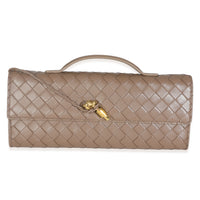 Pinecone Nappa Intrecciato Andiamo Top Handle Clutch