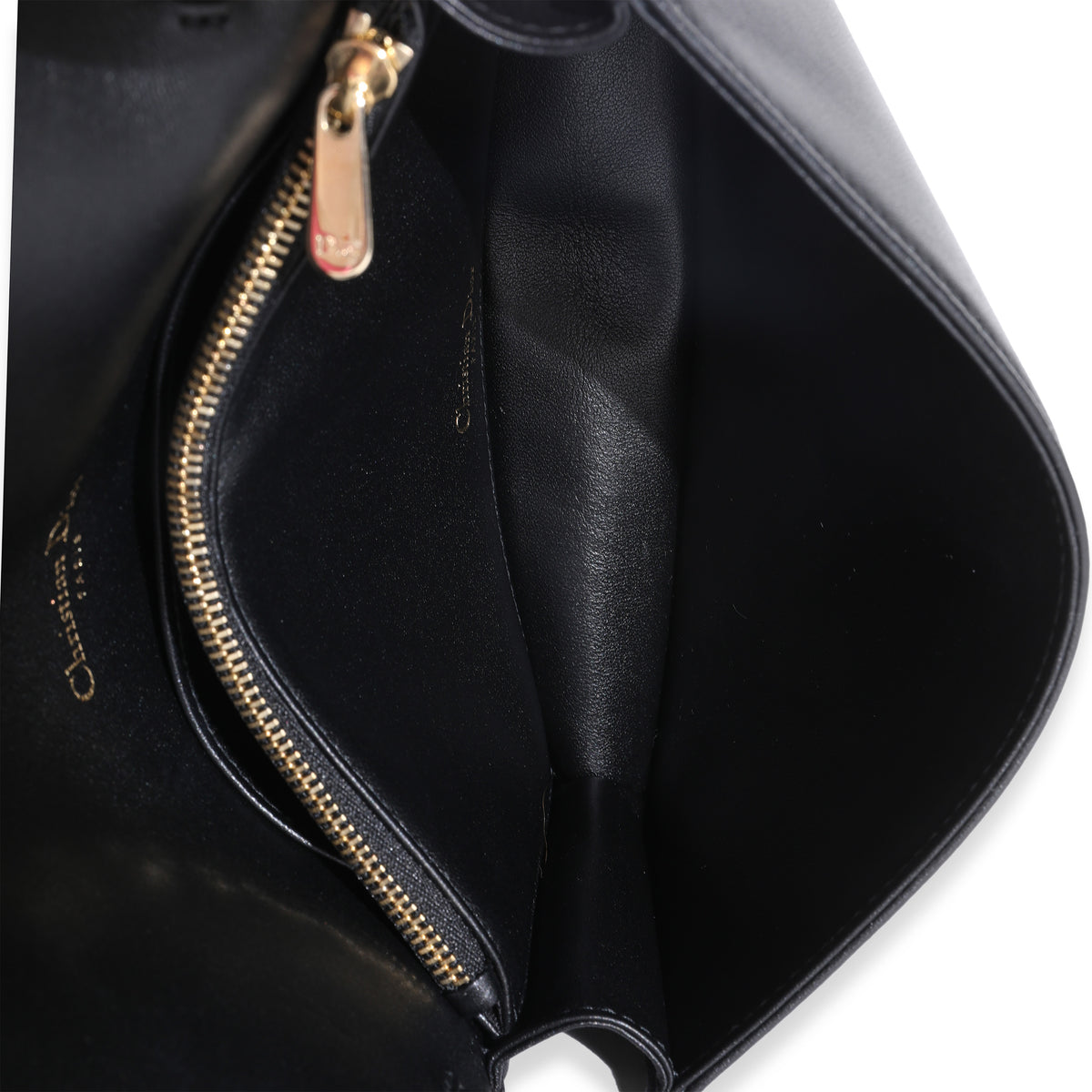 Black Lambskin Cannage Wallet On Chain