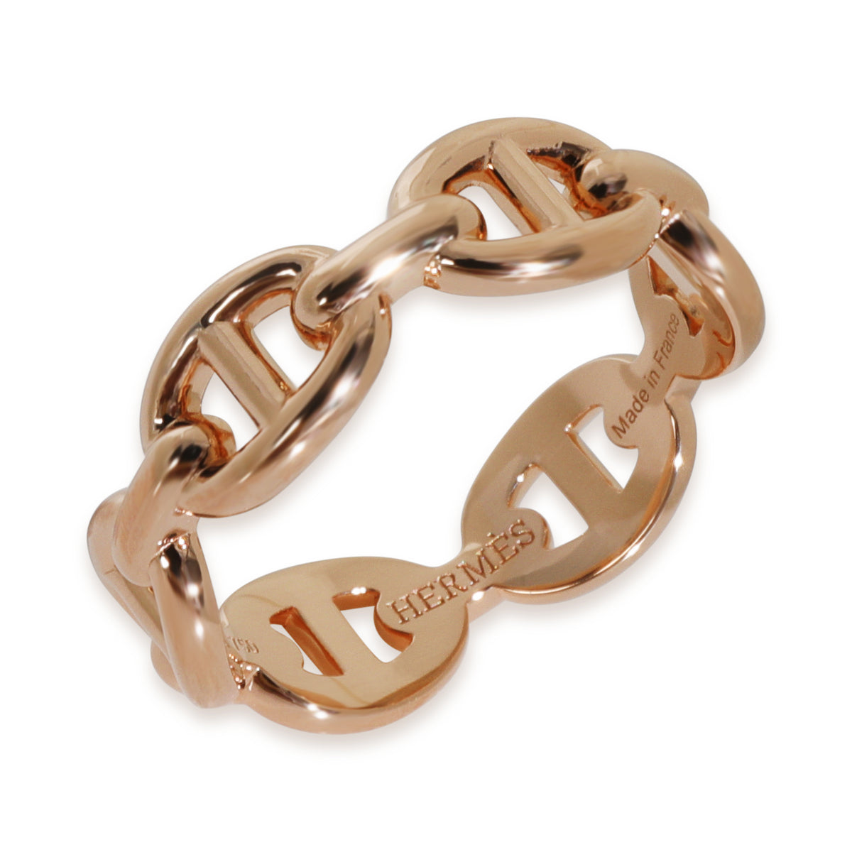 Rose Gold  Chaine d'Ancre Enchainee Ring