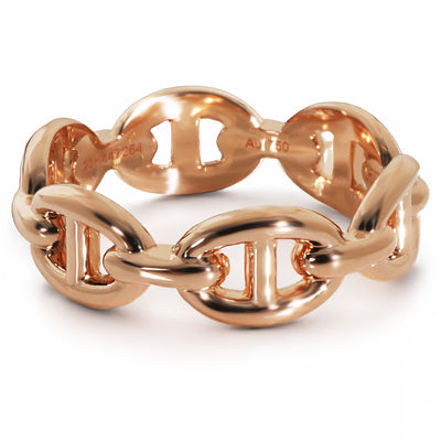 Rose Gold  Chaine d'Ancre Enchainee Ring