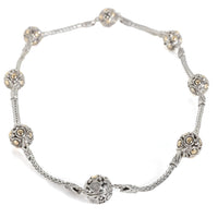 Yellow Gold & Sterling Silver  Dot Collection Necklace