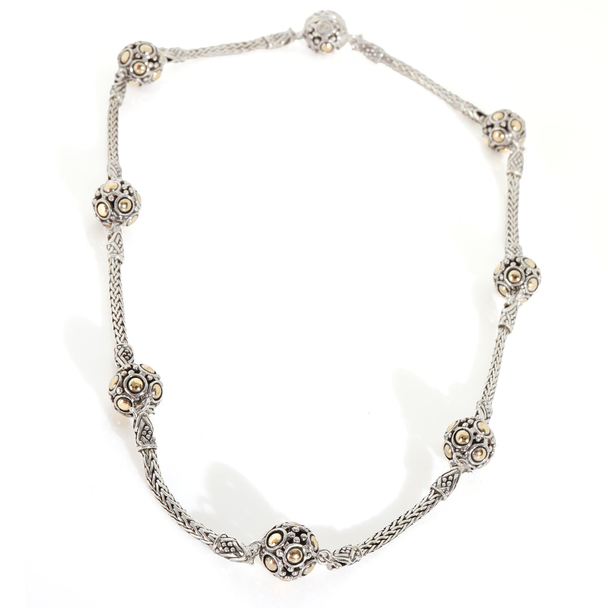 Yellow Gold & Sterling Silver  Dot Collection Necklace