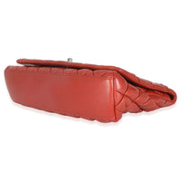 Red Lambskin Large New Bubble Flap Bag