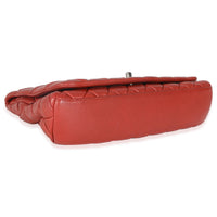 Red Lambskin Large New Bubble Flap Bag