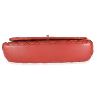 Red Lambskin Large New Bubble Flap Bag
