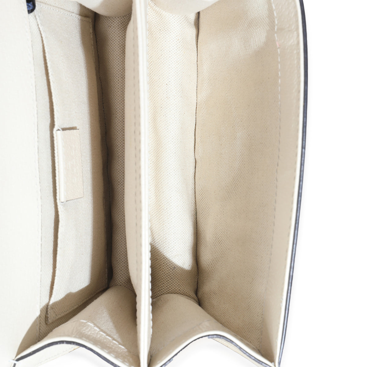 Mystic White Textured Calfskin Crystal Bamboo Web Mini Dionysus Top Handle