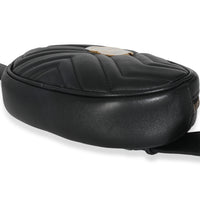 Black Matelasse Calfskin GG Marmont Belt Bag