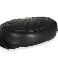 Black Matelasse Calfskin GG Marmont Belt Bag