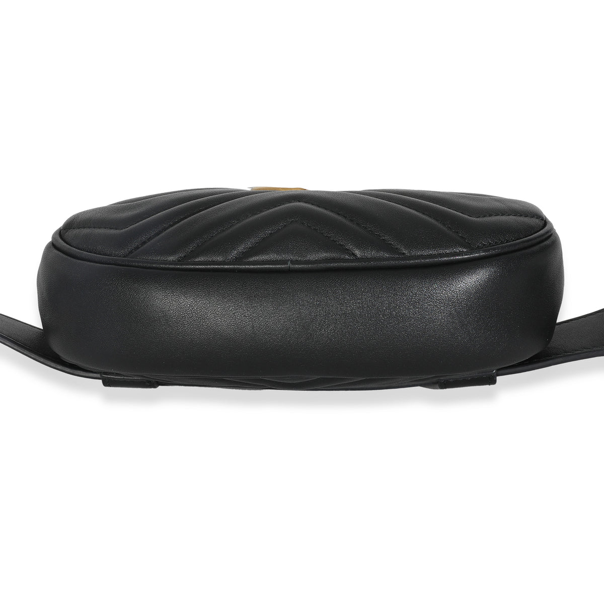Black Matelasse Calfskin GG Marmont Belt Bag