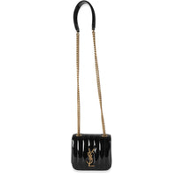 Black Patent Small Vicky Chain Bag