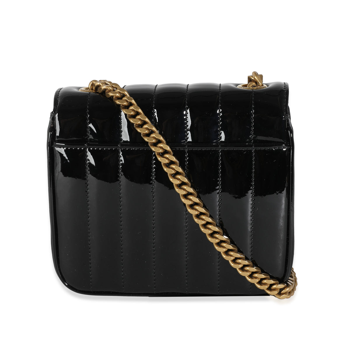 Black Patent Small Vicky Chain Bag
