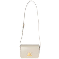 Chalk Shiny Calfskin Classique Triomphe Bag
