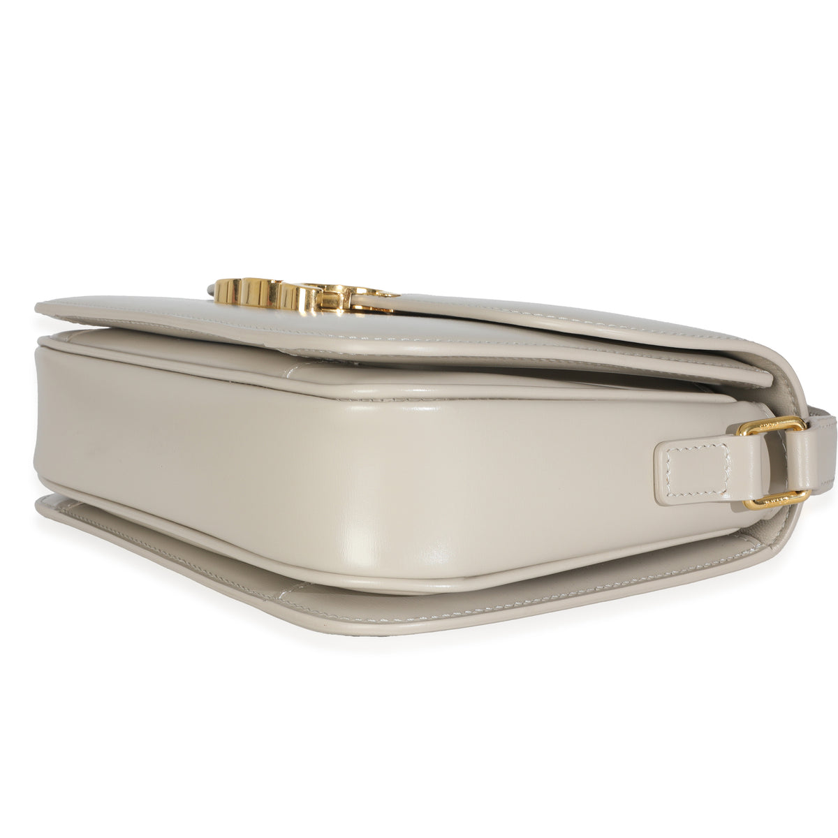 Chalk Shiny Calfskin Classique Triomphe Bag