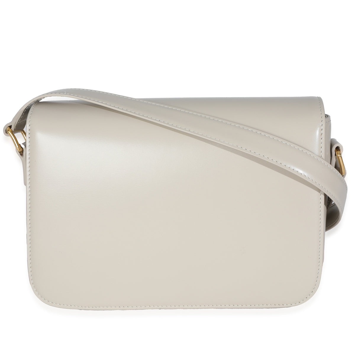 Chalk Shiny Calfskin Classique Triomphe Bag