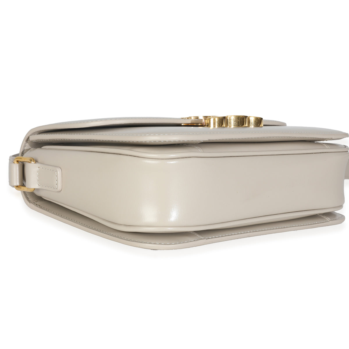 Chalk Shiny Calfskin Classique Triomphe Bag