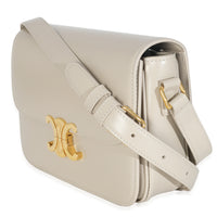 Chalk Shiny Calfskin Classique Triomphe Bag