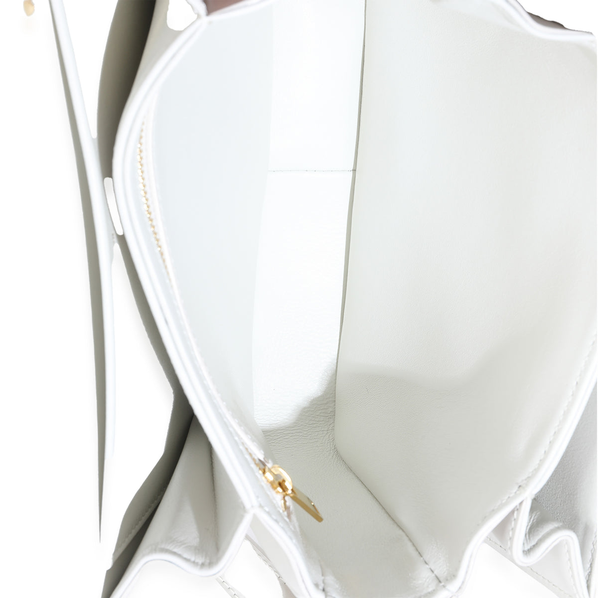 Rice Shiny Calfskin Classique Triomphe Bag