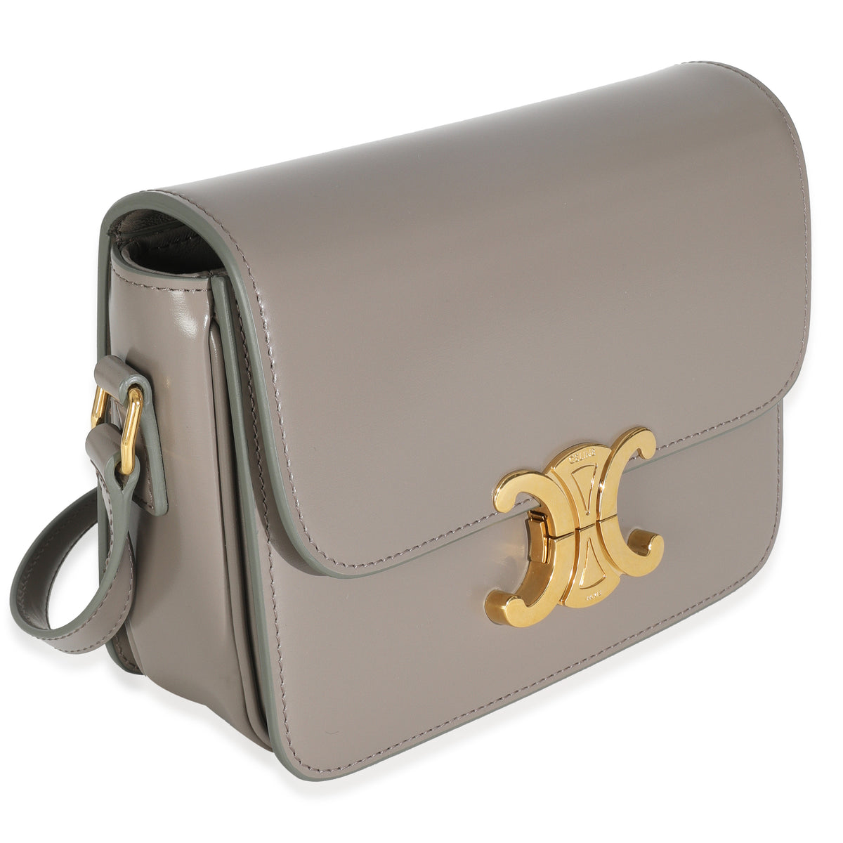 Pebble Shiny Calfskin Teen Triomphe Bag