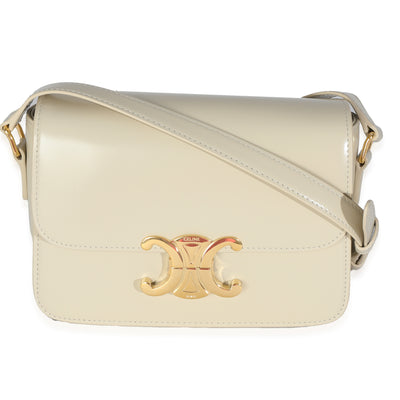 Limestone Shiny Calfskin Teen Triomphe Bag