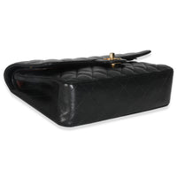Black Quilted Caviar Medium Classic Double Flap HandBag
