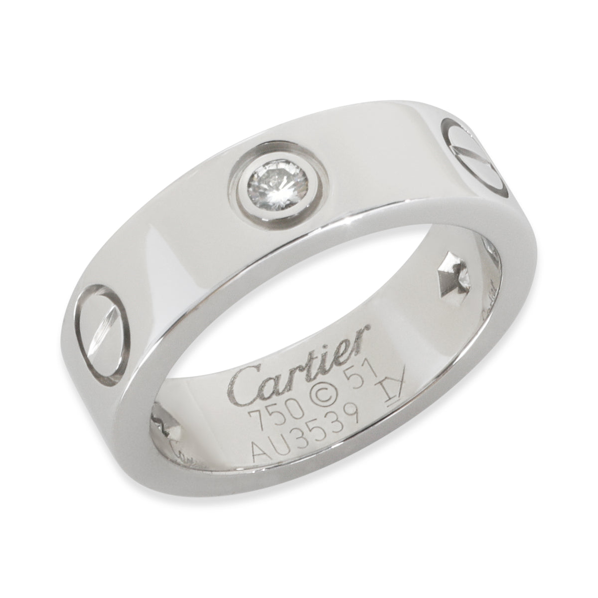 White Gold Diamond Love Ring