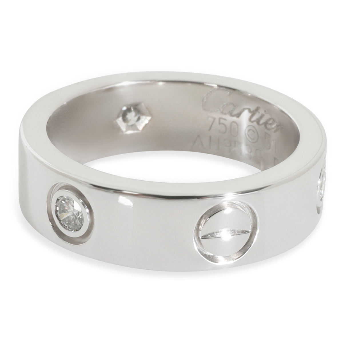 White Gold Diamond Love Ring