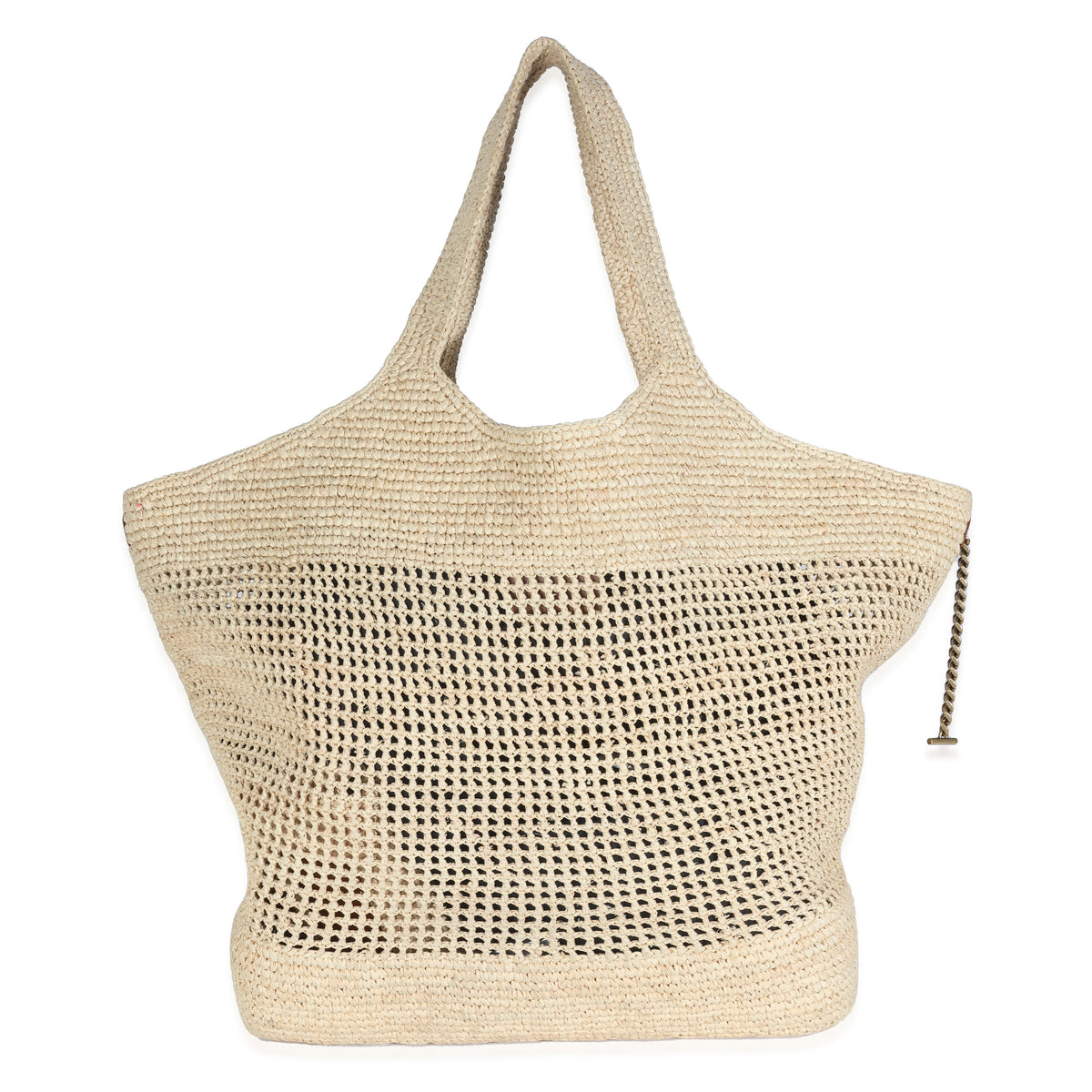 Beige Natural Raffia Icare Maxi Shopping Tote