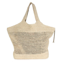 Beige Natural Raffia Icare Maxi Shopping Tote