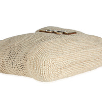 Beige Natural Raffia Icare Maxi Shopping Tote