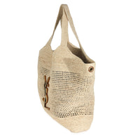 Beige Natural Raffia Icare Maxi Shopping Tote
