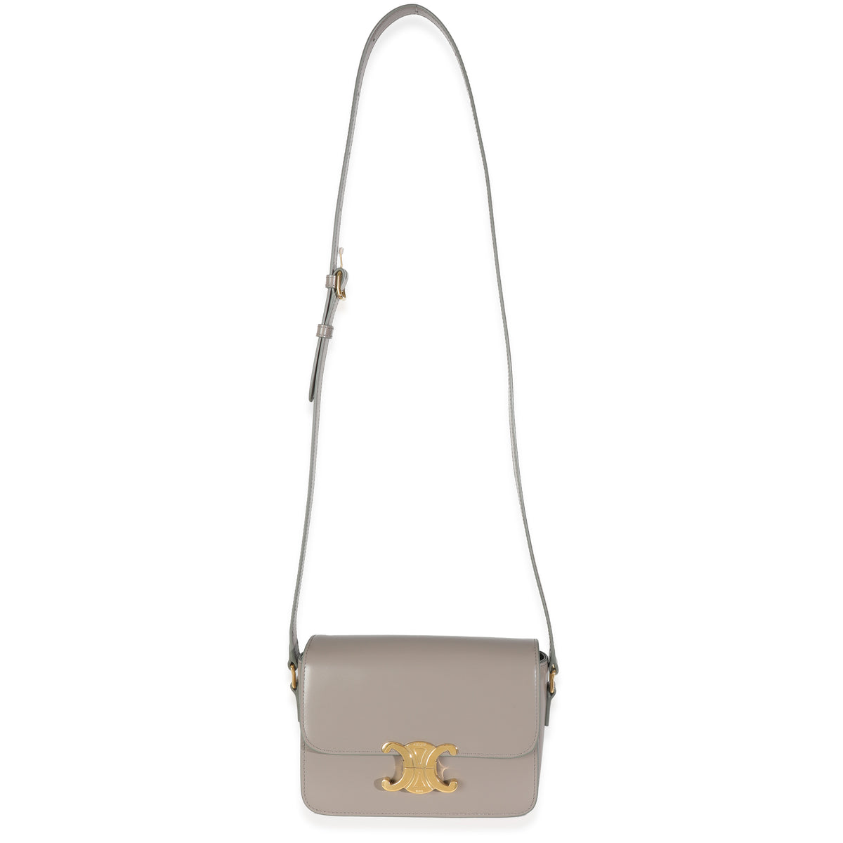 Pebble Shiny Calfskin Teen Triomphe Bag