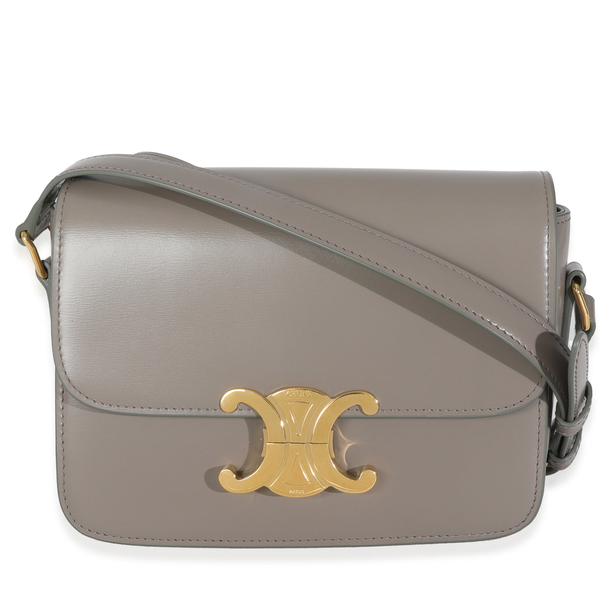 Pebble Shiny Calfskin Teen Triomphe Bag