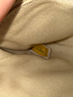 Cream Distressed Patent Calfskin Small Frame Single Flap Bag