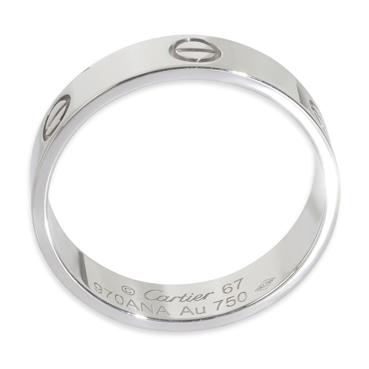 White Gold  Love Ring