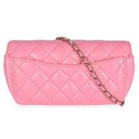 Pink Quilted Lambskin Sunglasses Case On Chain