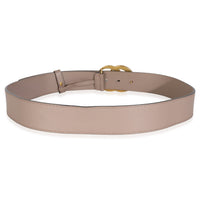 Porcelain Rose Calfskin GG Marmont Wide Belt 90/86