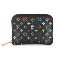 Black Multicolor Monogram Canvas Zippy Coin Purse
