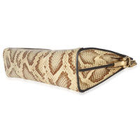 Cream Brown Raffia Elaphe GG Small Ophidia Chain Shoulder Bag