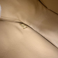 Vintage Beige Lambskin Black Patent Square Quilt Frame Flap Bag